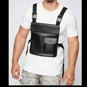 FASHION NOVA PU Leather Vest in black (one size)